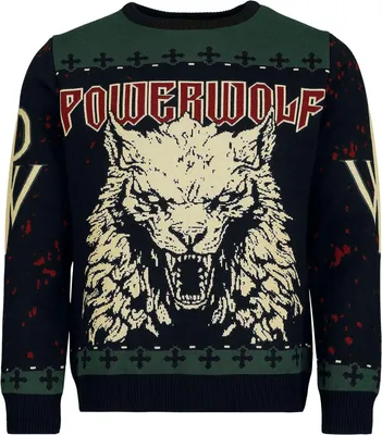 Produktbild von Powerwolf Weihnachtspullover Herren Holiday Sweater multicolor M