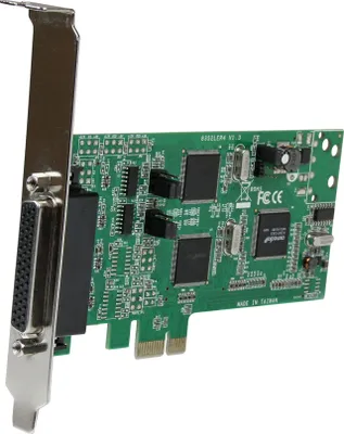 Produktbild von StarTech.com 4 Port Serielle PCI Express Schnittstellenkarte - 2 x RS232 2 x RS422 / RS485, PCIe, Seriell, RS-232/422/485, SystemBase SB16C1052PCI, 256 B, 0 - 100 °C