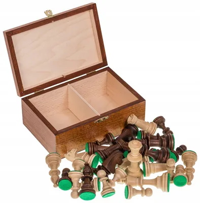 Produktbild von Square Staunton 5 Holz-Schachfiguren mit Koffer - Turnierschach