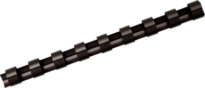 Produktbild von Plastikbinderücken A4 21 Ringe schwarz 6mm VE=10x25 Stück