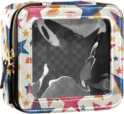 Productafbeelding van Make-up Tas - Toilettas Organizer - Dagelijks Gebruik - Helder Transparant Paneel - 13 x 12 x 55 cm