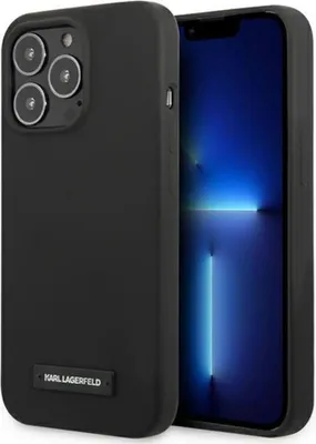 Image de Karl Lagerfeld Klhcp13Lslmp1K Iphone 13 Pro / 13 6.1 Hardcase Black/Black Silicone Plaque