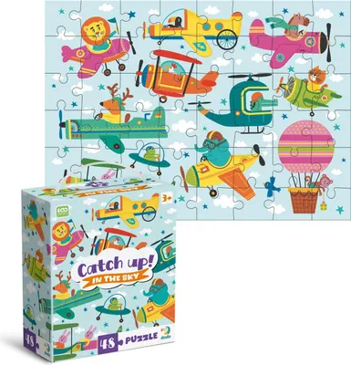 Produktbild von Dodos 48-teiliges Lernpuzzle „Luftabenteuer“