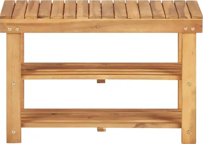 Zdjęcie produktu dla vidaXL Stojak na buty 70 × 32 × 46 cm lite drewno akacjowe