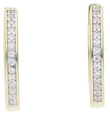 Produktbild von JuwelmaLux Creolen 925 Silber gold plattiert mit Zirkonia JL10-06-0976
