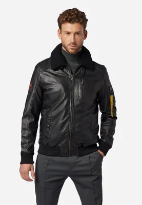Produktbild von Maverick Herren Lederjacke – Schwarz / XL