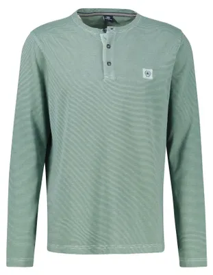 Produktbild von Lerros - Herren Serafino Shirt, Regular Fit, (2684901), Größe:XL, Farbe:Misty Blue (418)