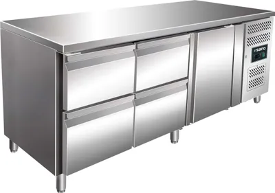Produktbild von Saro KYLJA 3140 TN, Chefkoch-Basis, Freistehend, Edelstahl, Edelstahl, 1 Tür(en), 4 Schublade(n)