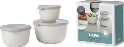 Zdjęcie produktu dla Mepal set cirqula rund 3-teilig (500+1000+2000) - nordic white 106231032500