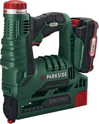 Produktbild von Parkside PAT 20-LI A1 Akku-Tacker fÃ1/4r Klammern, 25 mm Klammerlänge, variable Geschwindigkeit, inklusive Lithium-Ionen-Akku und Ladegerät