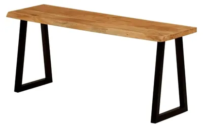 Produktbild von Bank mit lebender Kante, 105 cm, Akazie, Massivholz