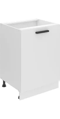 Produktbild von Belini Unterschrank Küche, Küchenunterschrank 60 cm Breite. SD Küchenunterschrank ohne Arbeitsplatte. Küchenschrank mit 1 Tür, Weiß matt