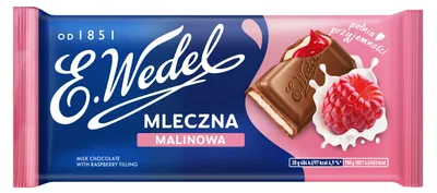 Zdjęcie produktu dla Wedel Czekolada deserowa Malinowa 100 g