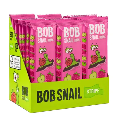 Produktbild von Bob Snail Fruchtstreifen Apfel-Himbeere 30x14g