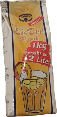 Produktbild von Krüger Eistee Pfirsich Getränkepulver für 12 Liter Getränk 1000g