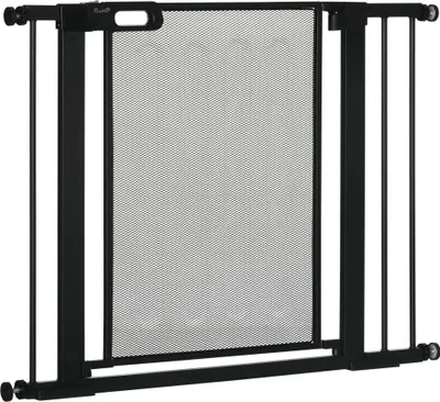 Produktbild von Treppenschutzgitter Haustiergitter Hundeschutzgitter, verstellbar von 75 cm - 103 cm, Schwarz