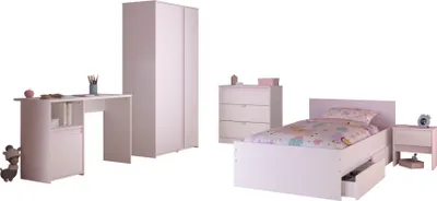 Produktbild von Kinderzimmer Pirouette II, 5-tlg. - Weiß / Farbeinsatz