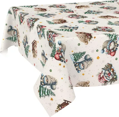 Produktbild von Tischdecke Weihnachten Weihnachtsmann Grün 2000x140cm Schnittkante Wasserabweisend abwaschbar