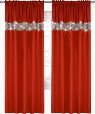 Obrázok produktu pre Módne záclony so zirkónmi 145x250 ON BAND Red