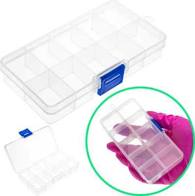 Immagine prodotto di Organizzatore 10 scomparti 128 x 66 x 22 mm Contenitore per piccoli pezzi