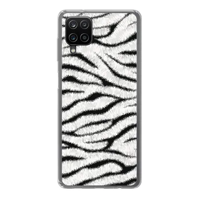 Produktbild von MuchoWow® Handyhülle Schutzhülle Hülle für Samsung Galaxy A12 Tiermuster - Zebra - Weiß Silikon Softcase Handy Hülle - Bild