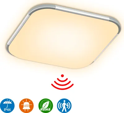 Image de NAIZY 24W LED Plafonnier Blanc Chaud Capteur Ultraslim Plafonnier Couloir Salon Lampe Chambre Cuisine Economie d'énergie