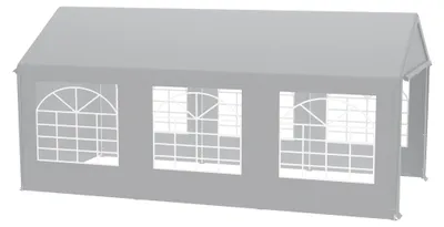 Obrázok produktu pre Partytent 3x6 m, skladateľná, so bočnými stenami a oknami, záhradná pavilón pre oslavy