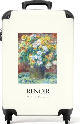 Produktbild von NoBoringSuitcases.com® Koffer Handgepäck Trolley Rollkoffer Kleine Reisekoffer mit 4 Rollen - Kunst - Renoir - Blumen - Alte Meister - Cabin Size < 55x40x23 cm & 55x40x20 cm - Fotokoffer - Kabinenkoffer - BoardgepäckHandgepäck Koffer 55x35x20 cm, 36L,