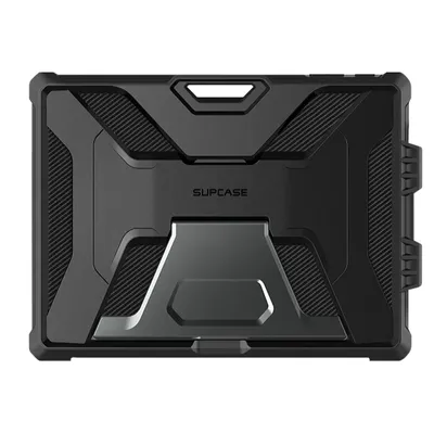 Image de Supcase, Microsoft Surface Pro 4, 5, 6, 7 étui antichoc circulaire avec support, noir