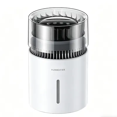 Produktbild von Luftbefeuchter 5L ohne Nebel, Ionisator Luftreiniger, USB betrieben, Touch Display, Nachtlicht, leise & hygienisch für Zuhause & Büro