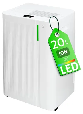 Image de Déshumidificateur, capacité de 20 litres par jour, adapté aux pièces jusqu'à 45 m², puissance de 280 watts