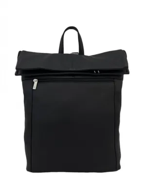 Produktbild von 6073 Cinino Lederrucksack Kurierrucksack Schwarz