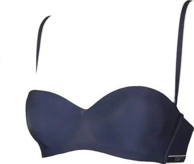 Produktbild von Gepolsterter Bandeau-BH für Damen mit abnehmbaren Schnürsenkeln Unterwäsche EMPORIO ARMANI Artikel 163181 5P235, Taglia 34 coppa B, Poliammide 84%,Elasthan 16%