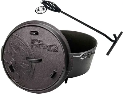 Produktbild von Petromax Dutch Oven FT6-6QT Feuertopf mit Füßen und Deckelheber