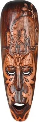 Produktbild von Maske Bumbo, wahlweise in 50 cm oder 100 cm, Holz-Maske aus Bali, Wandmaske, Grösse:ca. 50 cm