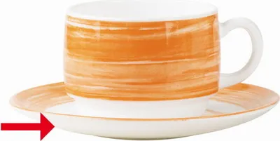 Produktbild von 6x Kaffeeuntertasse 14 cm Speiseteller, Tasse