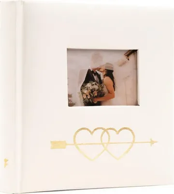 Obrázek produktu pro Fotoalbum 10x15 50 foto svatební 2Hearts 2 zlaté