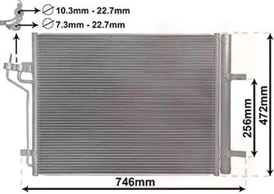 Produktbild von VAN WEZEL 18015710 Kondensator Klimaanlage Klimakondensator für FORD FOCUS III Turnier +Trockner