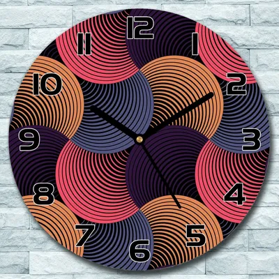 Produktbild von Wanduhr aus Glas Rund fi 30 Blütenblätter rosa Quarz Deko Schlafzimmer Büro