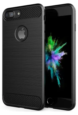 Image de Étui TPU pour Apple iPhone 7 Plus / 8 Plus Étui pour téléphone portable Aspect carbone Protection Case