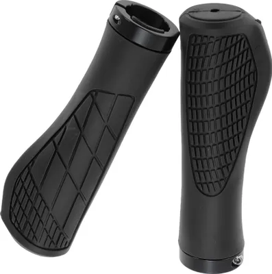 Produktbild von 1 Paar Fahrradlenkergriffe, rutschfeste Fahrradgriffe, Lock-on Lenkergriffe für E-Bike Trekking Bike Mountainbike, Schwarz