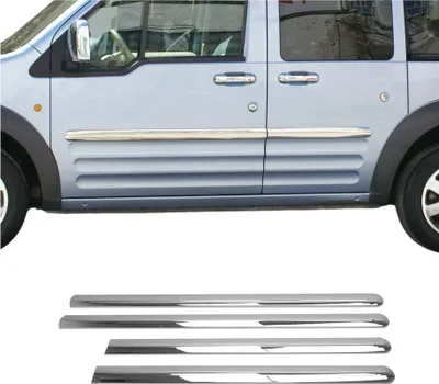 Image de Garniture Baguette de porte latérale pour Ford Connect en acier inox L2 4Pcs