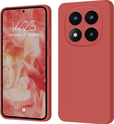 Produktbild von Hülle für Xiaomi Redmi Note 14 Pro+ 5G Case Cover Bumper Silikon Softgrip Schutzhülle Farbe: Rot