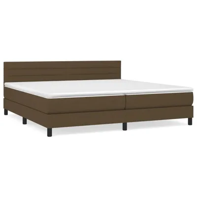 Produktbild von Boxspringbett mit Matratze Dunkelbraun 200x200 cm Stoff