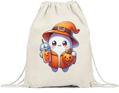 Produktbild von Süßer Geist Halloween Turnbeutel Kürbis Hexenhut Halloween-Drink Kawaii