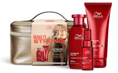 Produktbild von Wella Professionals Ultimate Repair Geschenkset – Shampoo 250 ml + Conditioner 200 ml + Miracle Hair Rescue 30 ml