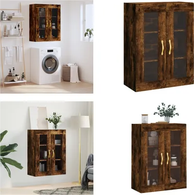 Produktbild von vidaXL Wandschrank Räuchereiche 69,5x34x90 cm - Wandschrank - Wandschränke - Schrank - Lagerschrank