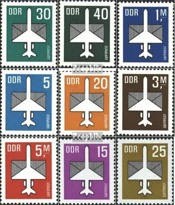 Produktbild von Briefmarken DDR 1982 Mi 2751-2753,2831-2832,2868, 2967,3128-3129 (kompl.) gestempelt Flugpostmarken (I)