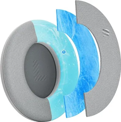 Produktbild von INF Ersatz-Ohrpolster für Bose QC45/QC35 Serie - Kühlgel Komfort (2 Stk.) Grau