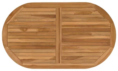 Produktbild von vidaXL Tischplatte Oval Massives Teakholz Natur